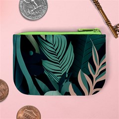 Green Nature Bohemian Painting Leaves Foliage Mini Coin Purse from ArtsNow.com Back