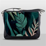 Green Nature Bohemian Painting Leaves Foliage Messenger Bag