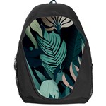 Green Nature Bohemian Painting Leaves Foliage Backpack Bag