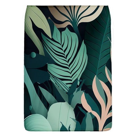 Green Nature Bohemian Painting Leaves Foliage Removable Flap Cover (L) from ArtsNow.com Front