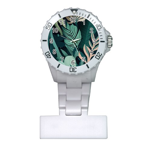 Green Nature Bohemian Painting Leaves Foliage Plastic Nurses Watch from ArtsNow.com Front