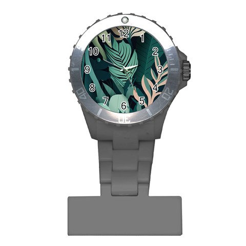Green Nature Bohemian Painting Leaves Foliage Plastic Nurses Watch from ArtsNow.com Front