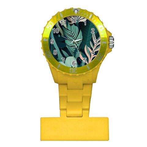 Green Nature Bohemian Painting Leaves Foliage Plastic Nurses Watch from ArtsNow.com Front
