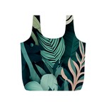 Green Nature Bohemian Painting Leaves Foliage Full Print Recycle Bag (S)