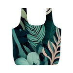 Green Nature Bohemian Painting Leaves Foliage Full Print Recycle Bag (M)