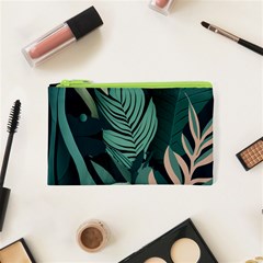Green Nature Bohemian Painting Leaves Foliage Cosmetic Bag (XS) from ArtsNow.com Front