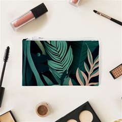 Green Nature Bohemian Painting Leaves Foliage Cosmetic Bag (XS) from ArtsNow.com Front