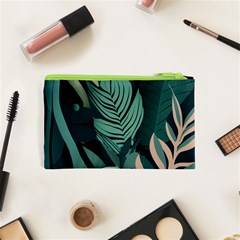 Green Nature Bohemian Painting Leaves Foliage Cosmetic Bag (XS) from ArtsNow.com Back