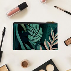 Green Nature Bohemian Painting Leaves Foliage Cosmetic Bag (XS) from ArtsNow.com Back