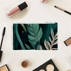 Green Nature Bohemian Painting Leaves Foliage Cosmetic Bag (XS) from ArtsNow.com Back