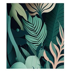 Green Nature Bohemian Painting Leaves Foliage Duvet Cover Double Side (King Size) from ArtsNow.com Back