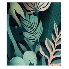 Green Nature Bohemian Painting Leaves Foliage Duvet Cover Double Side (California King Size) from ArtsNow.com Back