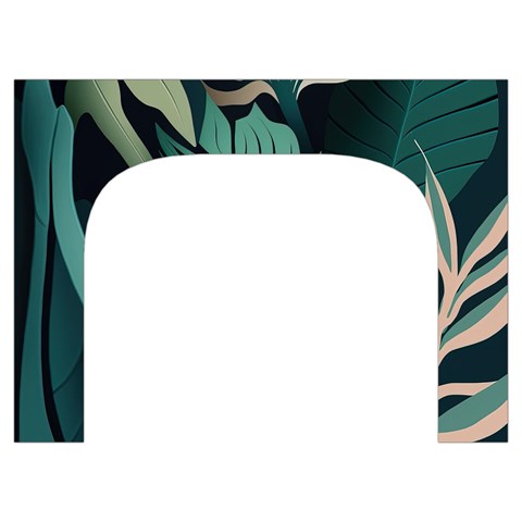 Green Nature Bohemian Painting Leaves Foliage Toiletries Pouch from ArtsNow.com Front