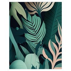 Green Nature Bohemian Painting Leaves Foliage Toiletries Pouch from ArtsNow.com Back