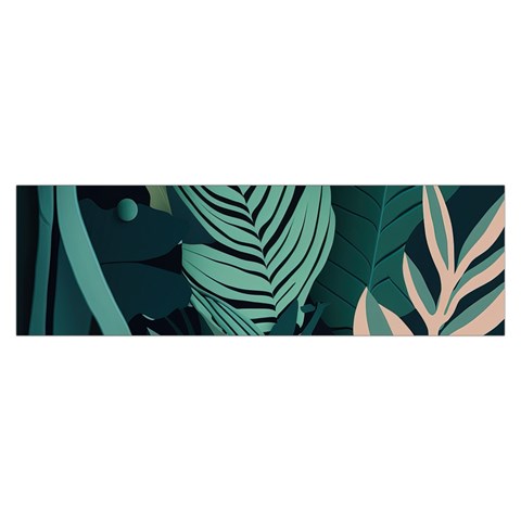 Green Nature Bohemian Painting Leaves Foliage Toiletries Pouch from ArtsNow.com Hand Strap