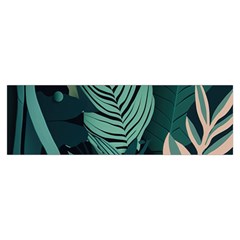 Green Nature Bohemian Painting Leaves Foliage Toiletries Pouch from ArtsNow.com Hand Strap