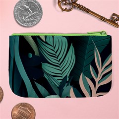 Green Nature Bohemian Painting Leaves Foliage Large Coin Purse from ArtsNow.com Back