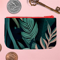 Green Nature Bohemian Painting Leaves Foliage Large Coin Purse from ArtsNow.com Back