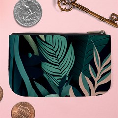 Green Nature Bohemian Painting Leaves Foliage Large Coin Purse from ArtsNow.com Back