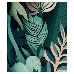 Green Nature Bohemian Painting Leaves Foliage Drawstring Pouch (XS) from ArtsNow.com Back