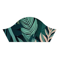 Green Nature Bohemian Painting Leaves Foliage Cotton Crop Top from ArtsNow.com Right Sleeve