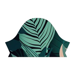 Green Nature Bohemian Painting Leaves Foliage Short Sleeve V Left Sleeve