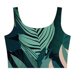 Green Nature Bohemian Painting Leaves Foliage Midi Sleeveless Dress from ArtsNow.com Top Front