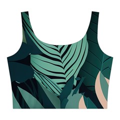 Green Nature Bohemian Painting Leaves Foliage Midi Sleeveless Dress from ArtsNow.com Top Back