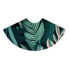 Green Nature Bohemian Painting Leaves Foliage Midi Sleeveless Dress from ArtsNow.com Skirt Back