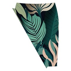 Green Nature Bohemian Painting Leaves Foliage Midi Wrap Pencil Skirt from ArtsNow.com Front Left
