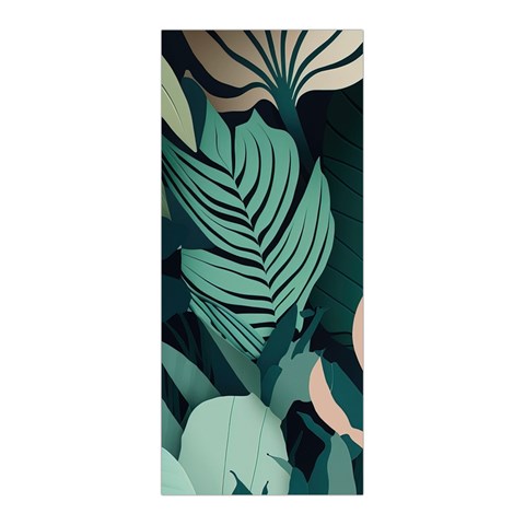 Green Nature Bohemian Painting Leaves Foliage Pleated Skirt from ArtsNow.com Front Pleats