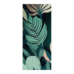 Green Nature Bohemian Painting Leaves Foliage Pleated Skirt from ArtsNow.com Back Pleats