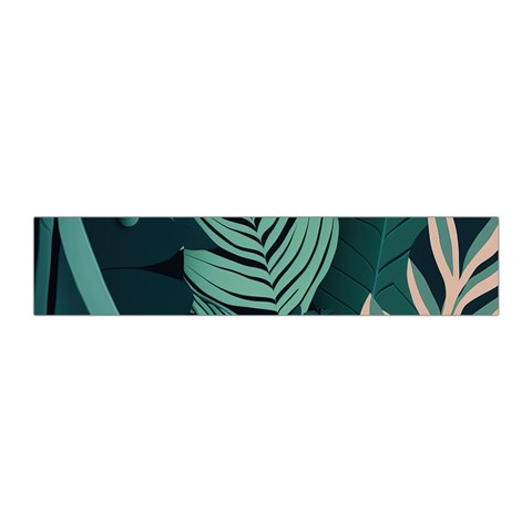 Green Nature Bohemian Painting Leaves Foliage Pleated Skirt from ArtsNow.com Waist Band