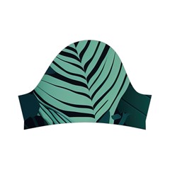 Green Nature Bohemian Painting Leaves Foliage Kids  Short Sleeve Velvet Dress from ArtsNow.com Right Sleeve