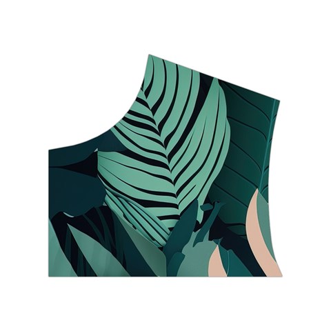 Green Nature Bohemian Painting Leaves Foliage Women s Button Up Vest from ArtsNow.com Top Left