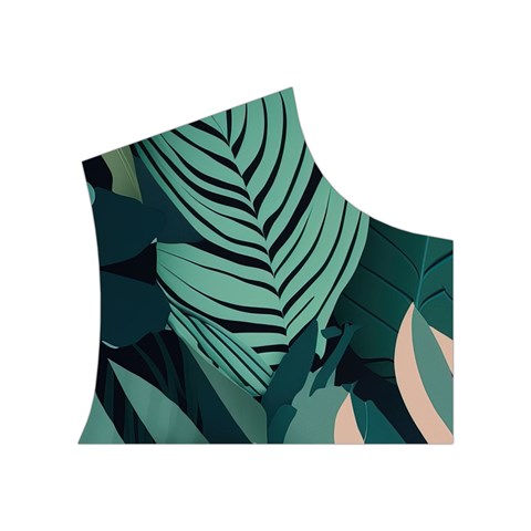 Green Nature Bohemian Painting Leaves Foliage Women s Button Up Vest from ArtsNow.com Top Right