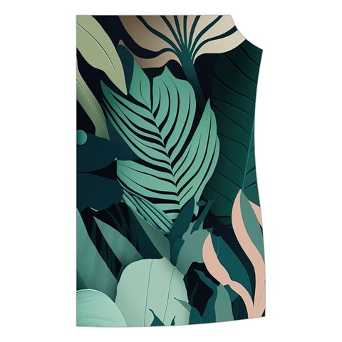 Green Nature Bohemian Painting Leaves Foliage Women s Button Up Vest from ArtsNow.com Front Left