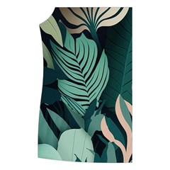 Green Nature Bohemian Painting Leaves Foliage Women s Button Up Vest from ArtsNow.com Front Right