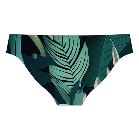 Green Nature Bohemian Painting Leaves Foliage Cross Back Hipster Bikini Set from ArtsNow.com Back Under