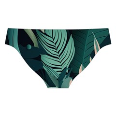 Green Nature Bohemian Painting Leaves Foliage Cross Back Hipster Bikini Set from ArtsNow.com Back Under