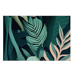 Green Nature Bohemian Painting Leaves Foliage Waist Pouch (Small) from ArtsNow.com Loop
