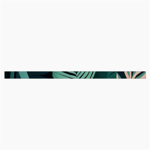 Green Nature Bohemian Painting Leaves Foliage Roll Up Canvas Pencil Holder (S) from ArtsNow.com Strap