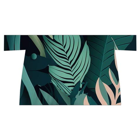 Green Nature Bohemian Painting Leaves Foliage Wristlet Pouch Bag (Small) from ArtsNow.com Front