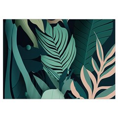 Green Nature Bohemian Painting Leaves Foliage Wristlet Pouch Bag (Small) from ArtsNow.com Belt Loop