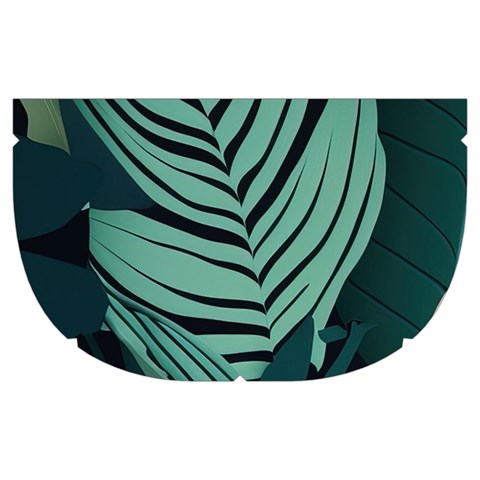 Green Nature Bohemian Painting Leaves Foliage Make Up Case (Medium) from ArtsNow.com Side Right