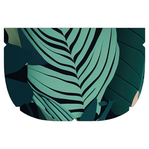 Green Nature Bohemian Painting Leaves Foliage Make Up Case (Large) from ArtsNow.com Side Right