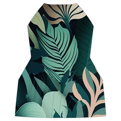 Green Nature Bohemian Painting Leaves Foliage Women s Long Sleeve Raglan Tee from ArtsNow.com Back