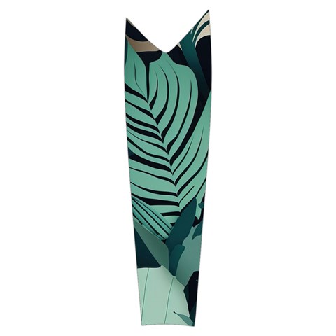 Green Nature Bohemian Painting Leaves Foliage Women s Long Sleeve Raglan Tee from ArtsNow.com Right Sleeve Side