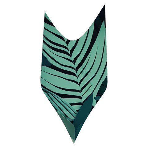 Green Nature Bohemian Painting Leaves Foliage Women s Long Sleeve Raglan Tee from ArtsNow.com Side Left