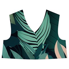 Green Nature Bohemian Painting Leaves Foliage Kids  Midi Sailor Dress from ArtsNow.com Front Top